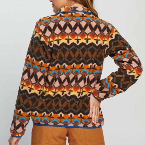 NWOT Patagonia Synchilla Pattern Anthos Pink Fleece Pullover - Picture 2 of 4